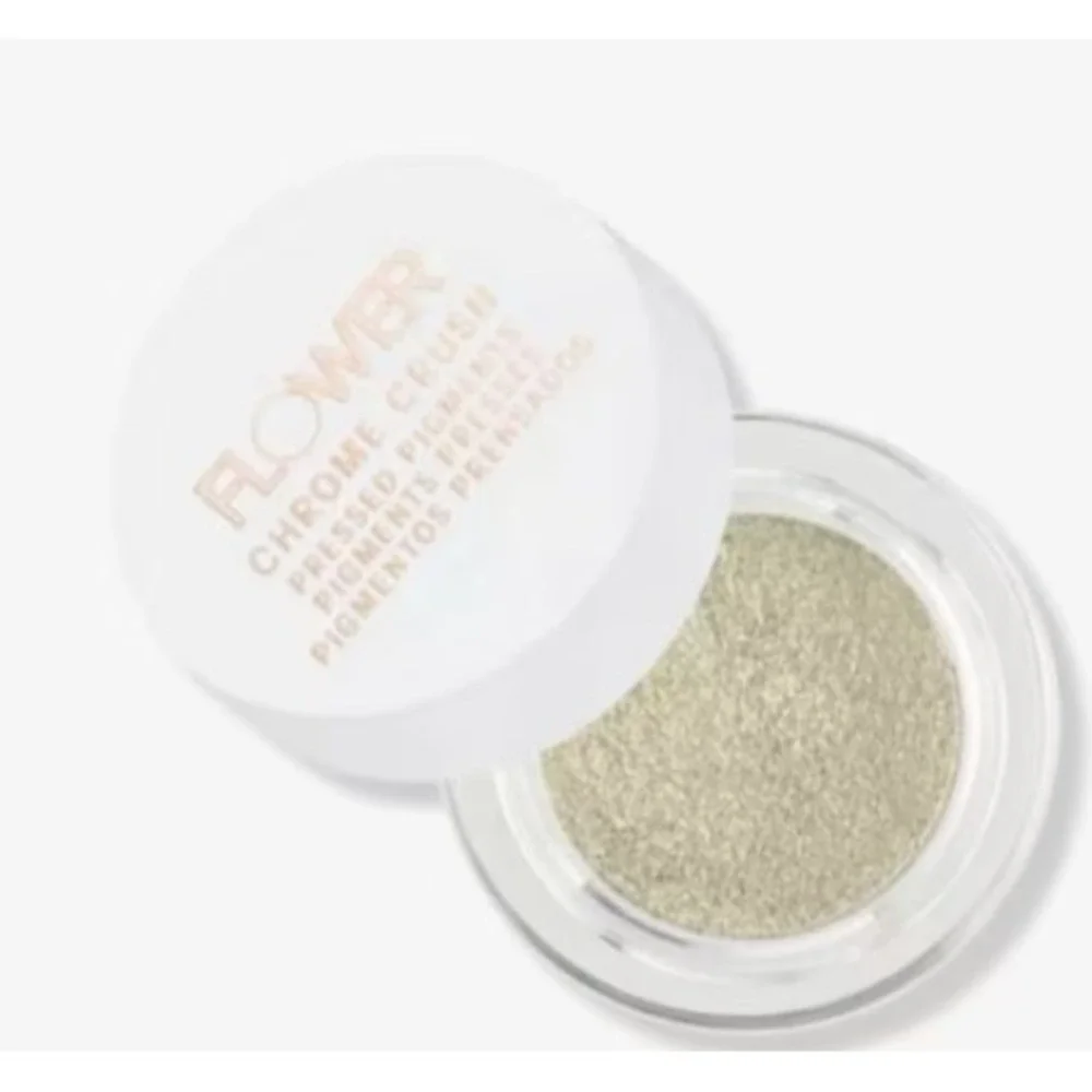Flower Beauty Chrome Crush Pressed Pigment Eyeshadow Jade Green Metallic NEW